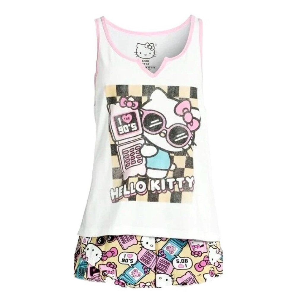 Hello Kitty HOST PICK 🎉🎉🎉Women's Pajama Set - White and Multicolor I ❤️ 90’s - Picture 3 of 9